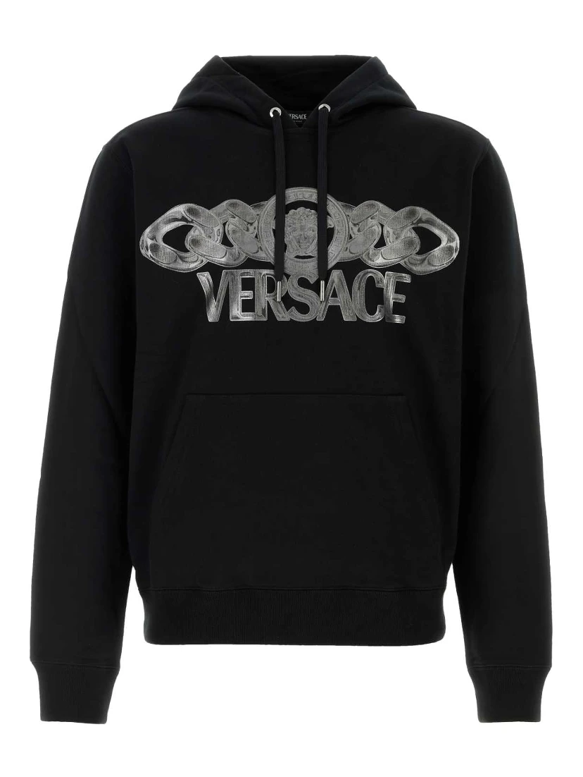 SWEATSHIRT NON-BRUSHED SWEAT FABRIC + MEDUSA ON CH