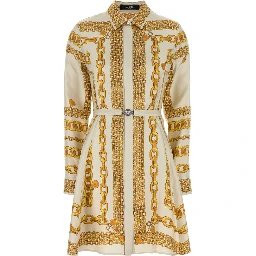 DRESS VERSACE TREASURE FOULARD ON SILK TWILL