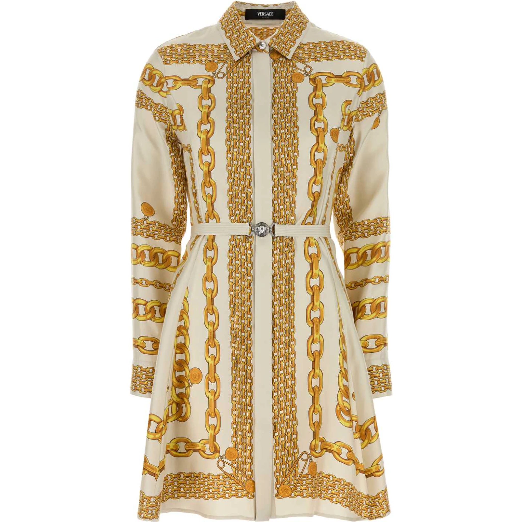 DRESS VERSACE TREASURE FOULARD ON SILK TWILL