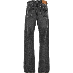 PANT DENIM STONE WASH BLACK DENIM FABRIC + EMBOSSE