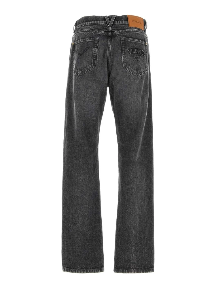 PANT DENIM STONE WASH BLACK DENIM FABRIC + EMBOSSE alternative