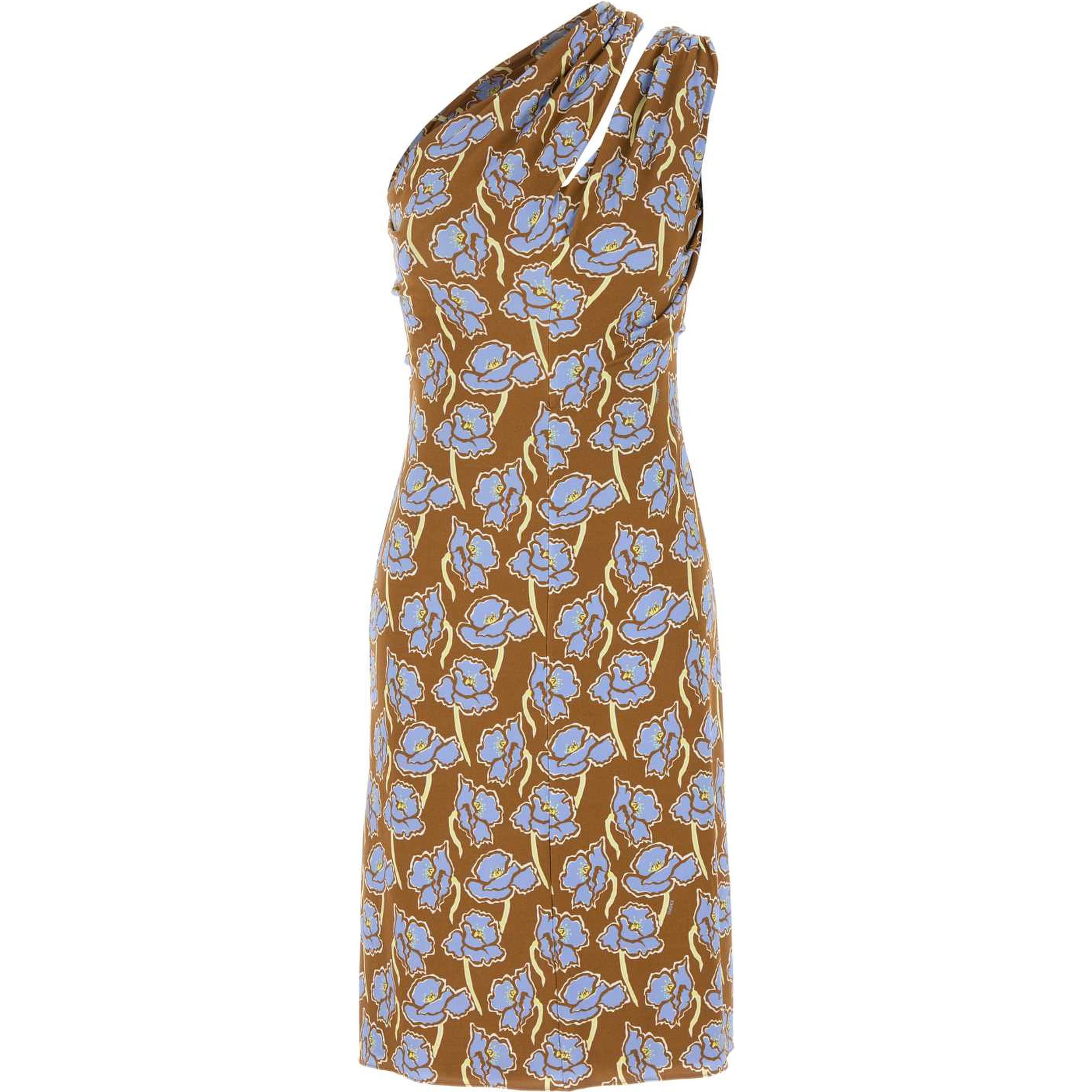 COCKTAIL DRESS STRETCH CREPE JERSEY PRINT POPPIES