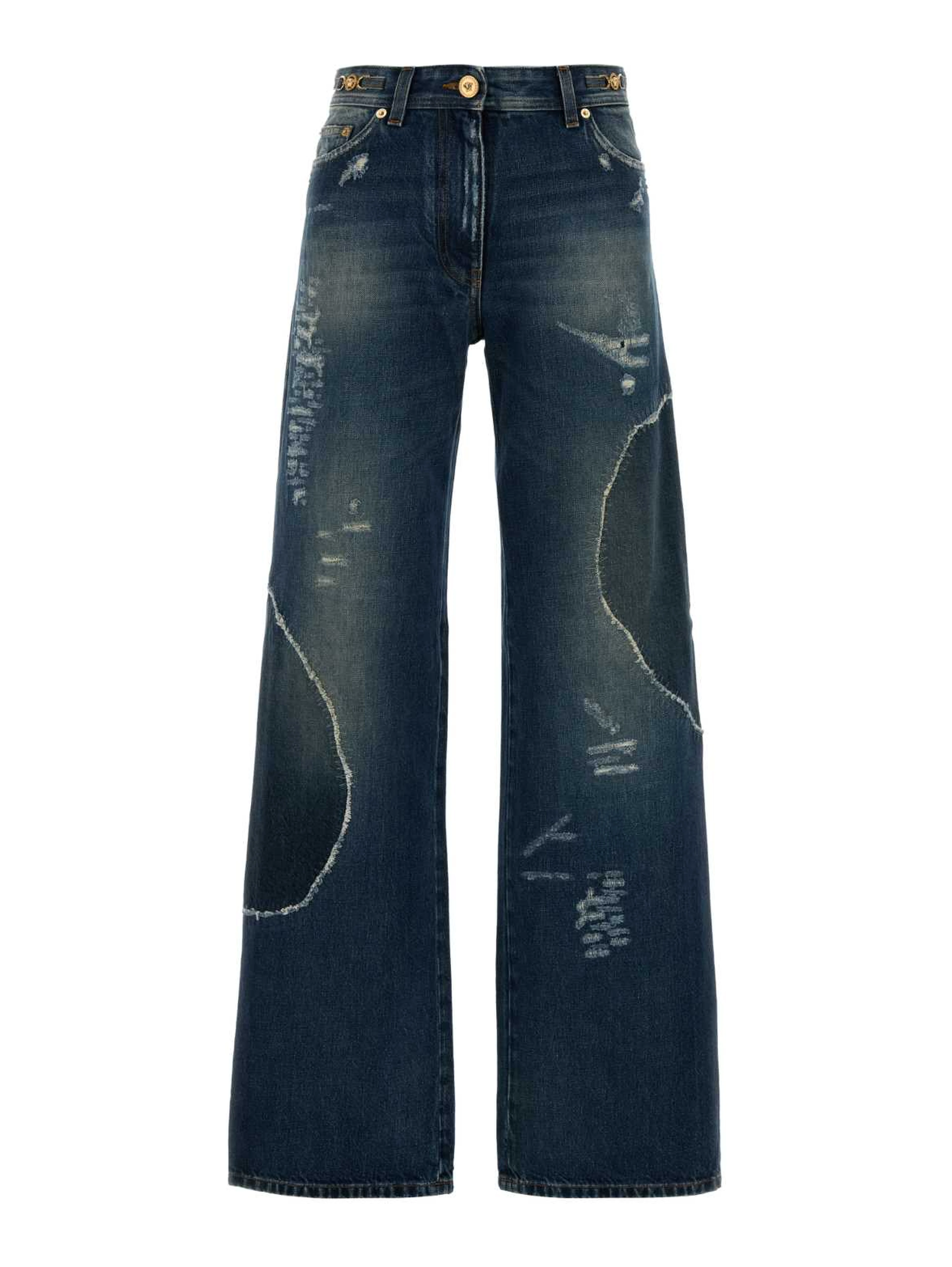 PANT DENIM VINTAGE STRONG WASH WITH WHISKERS AND P