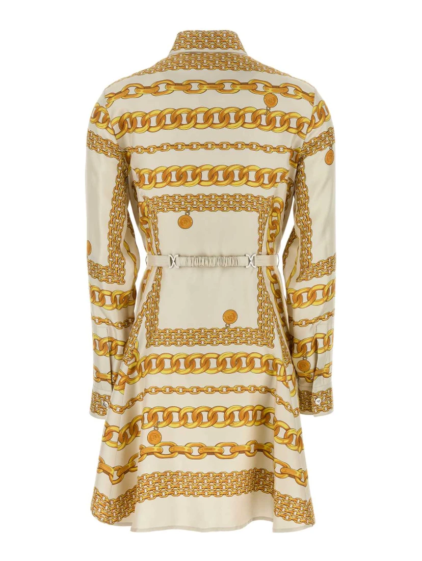 DRESS VERSACE TREASURE FOULARD ON SILK TWILL