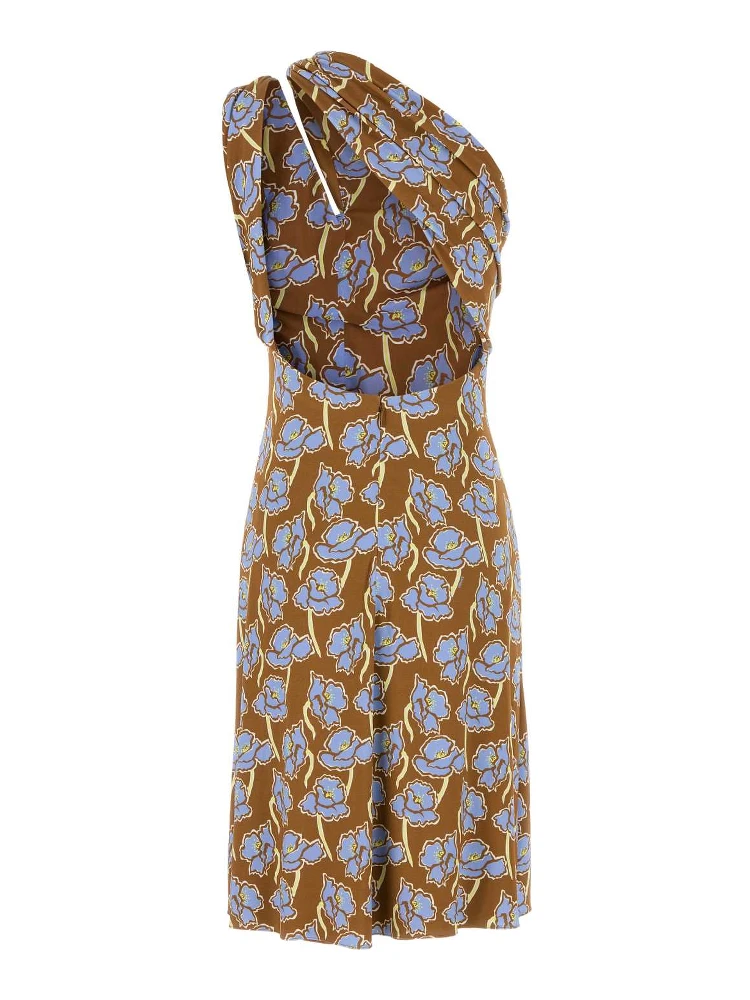 COCKTAIL DRESS STRETCH CREPE JERSEY PRINT POPPIES alternative