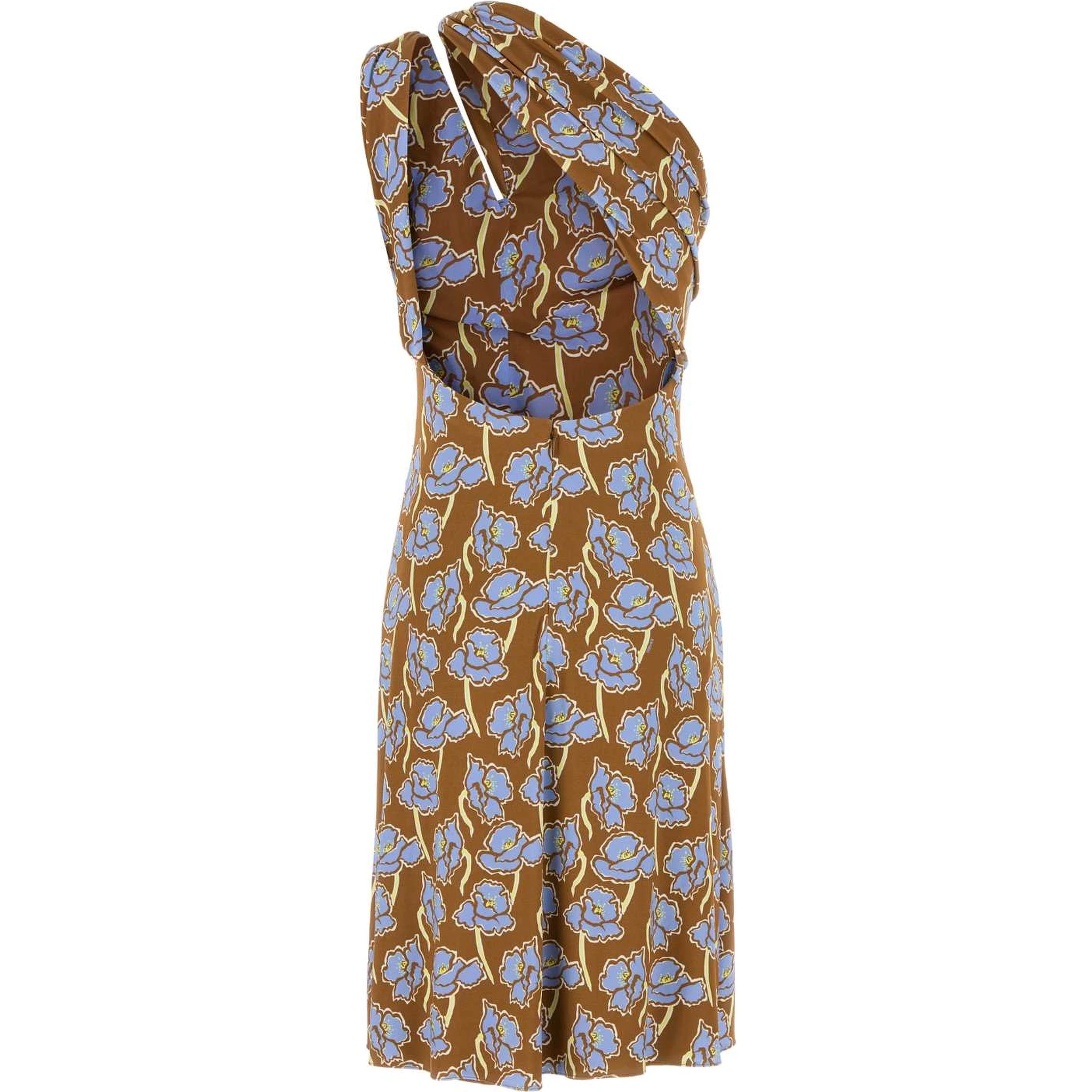 COCKTAIL DRESS STRETCH CREPE JERSEY PRINT POPPIES