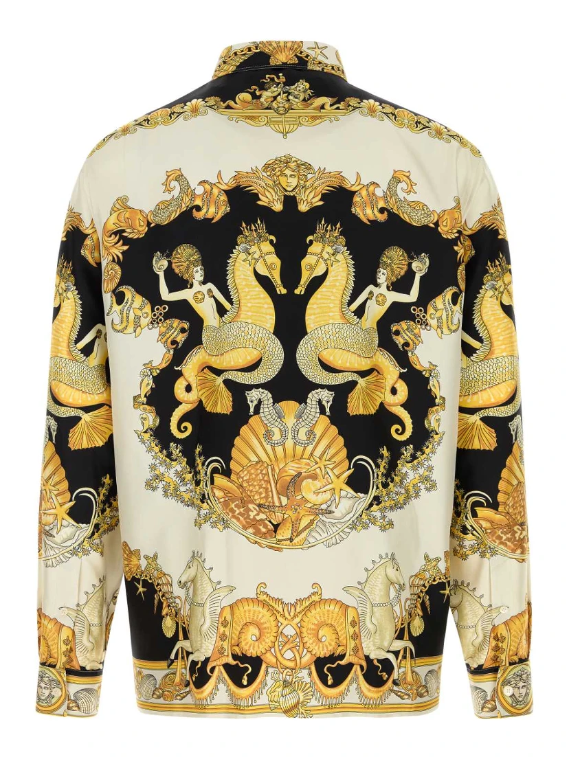 INFORMAL SHIRT SILK TWILL  CORAL THEATRE PRINT