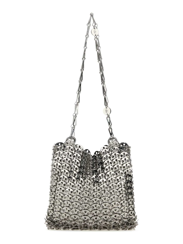 Silver metal chain 1969 shoulder bag