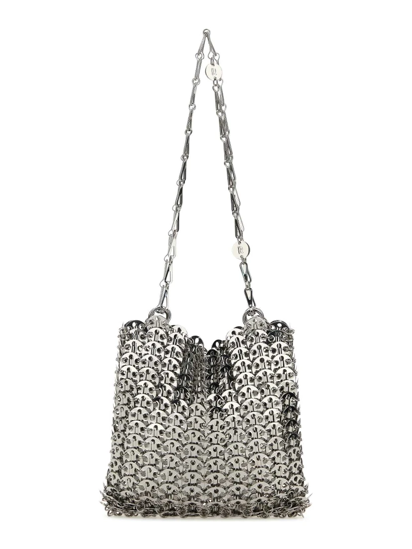 Silver metal chain 1969 shoulder bag