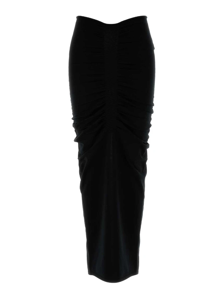 RUCHED MAXI SKIRT
