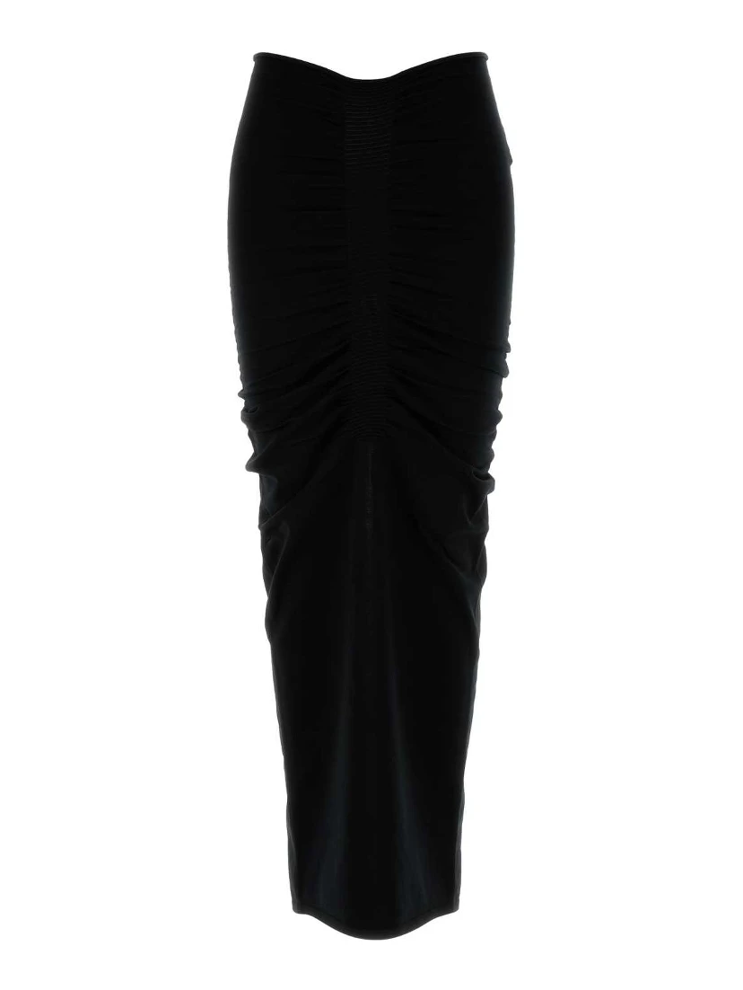 RUCHED MAXI SKIRT