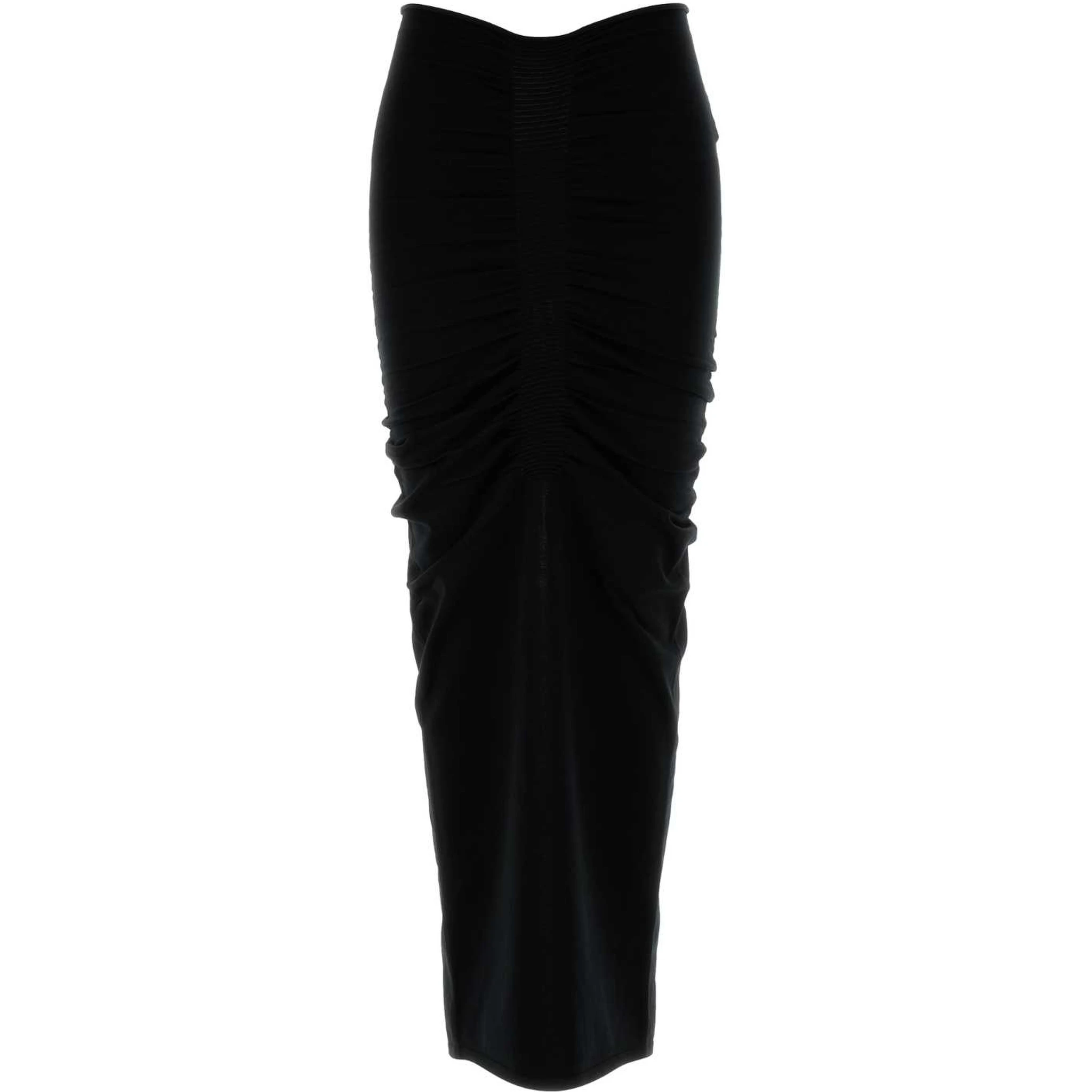 RUCHED MAXI SKIRT