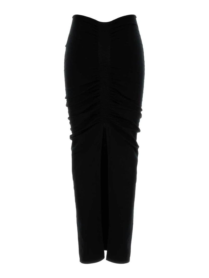 RUCHED MAXI SKIRT