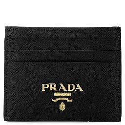 Black leather card holder