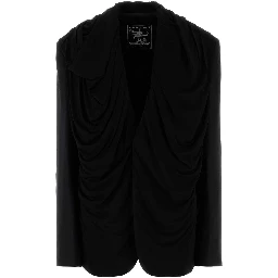 DRAPED HOOD BLAZER
