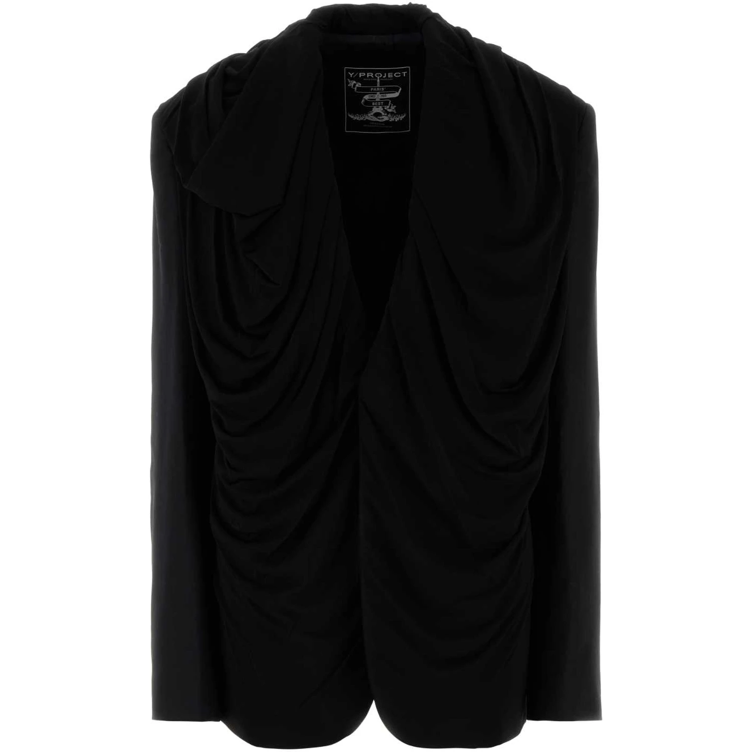 DRAPED HOOD BLAZER