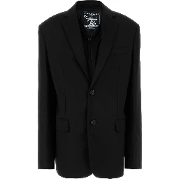 DRAPED LAPEL BLAZER