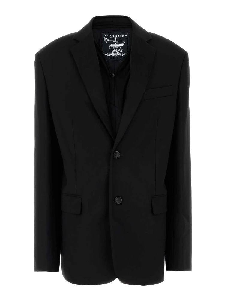 DRAPED LAPEL BLAZER