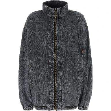 EVERGREEN PINCHED LOGO DENIM WINDBREAKER