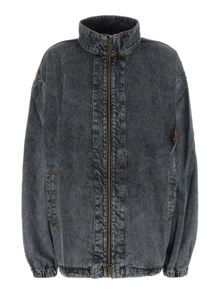 EVERGREEN PINCHED LOGO DENIM WINDBREAKER