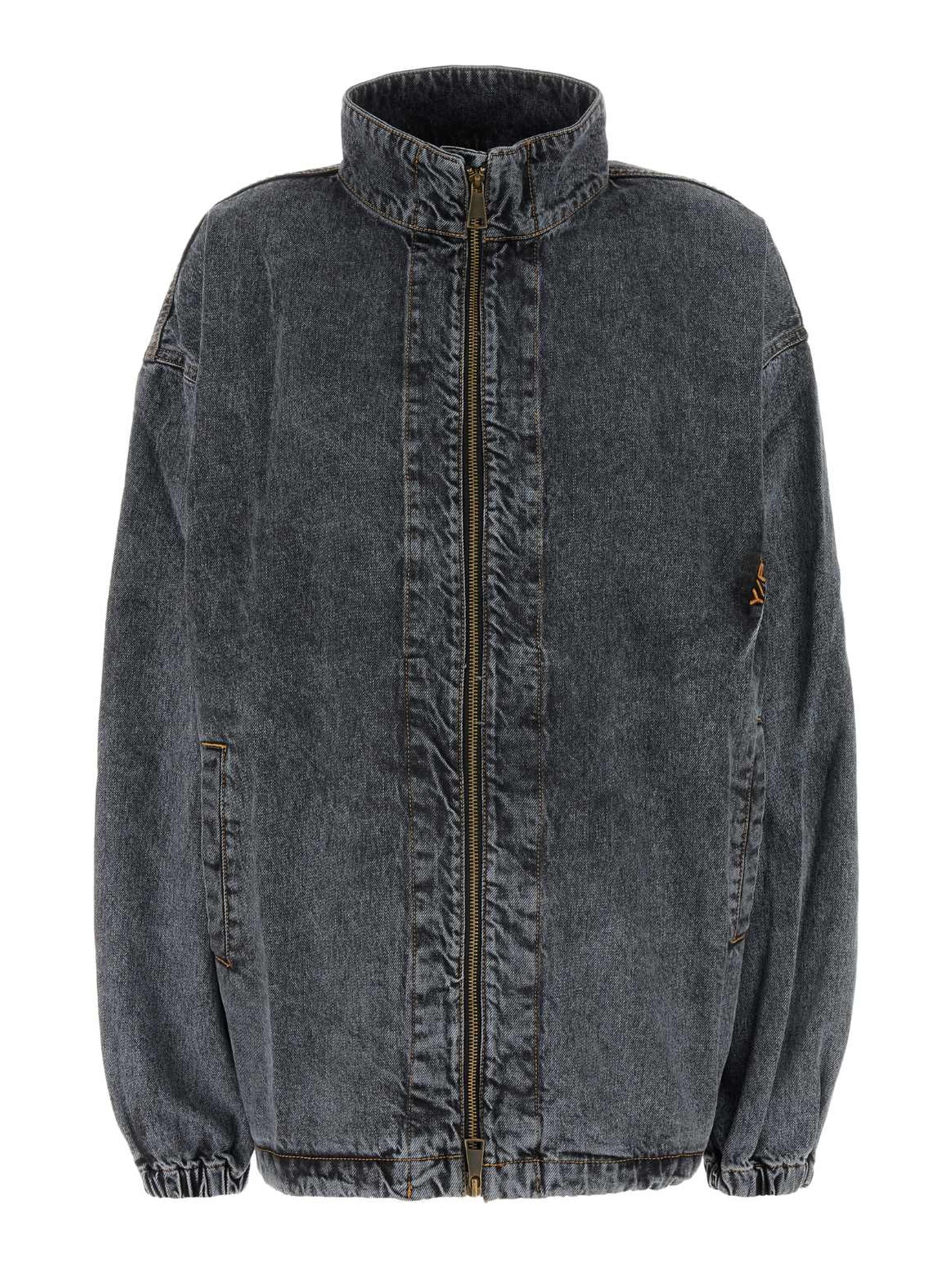 EVERGREEN PINCHED LOGO DENIM WINDBREAKER