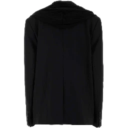 DRAPED HOOD BLAZER