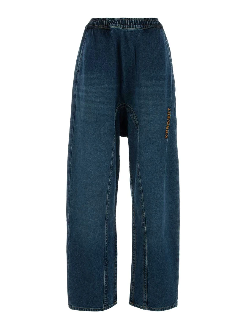 EVERGREEN PINCHED LOGO SOUFFLE JEANS