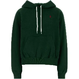 Dark green cotton blend sweatshirt
