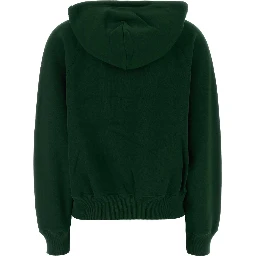 Dark green cotton blend sweatshirt