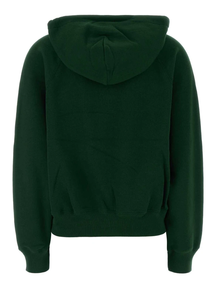 Dark green cotton blend sweatshirt alternative