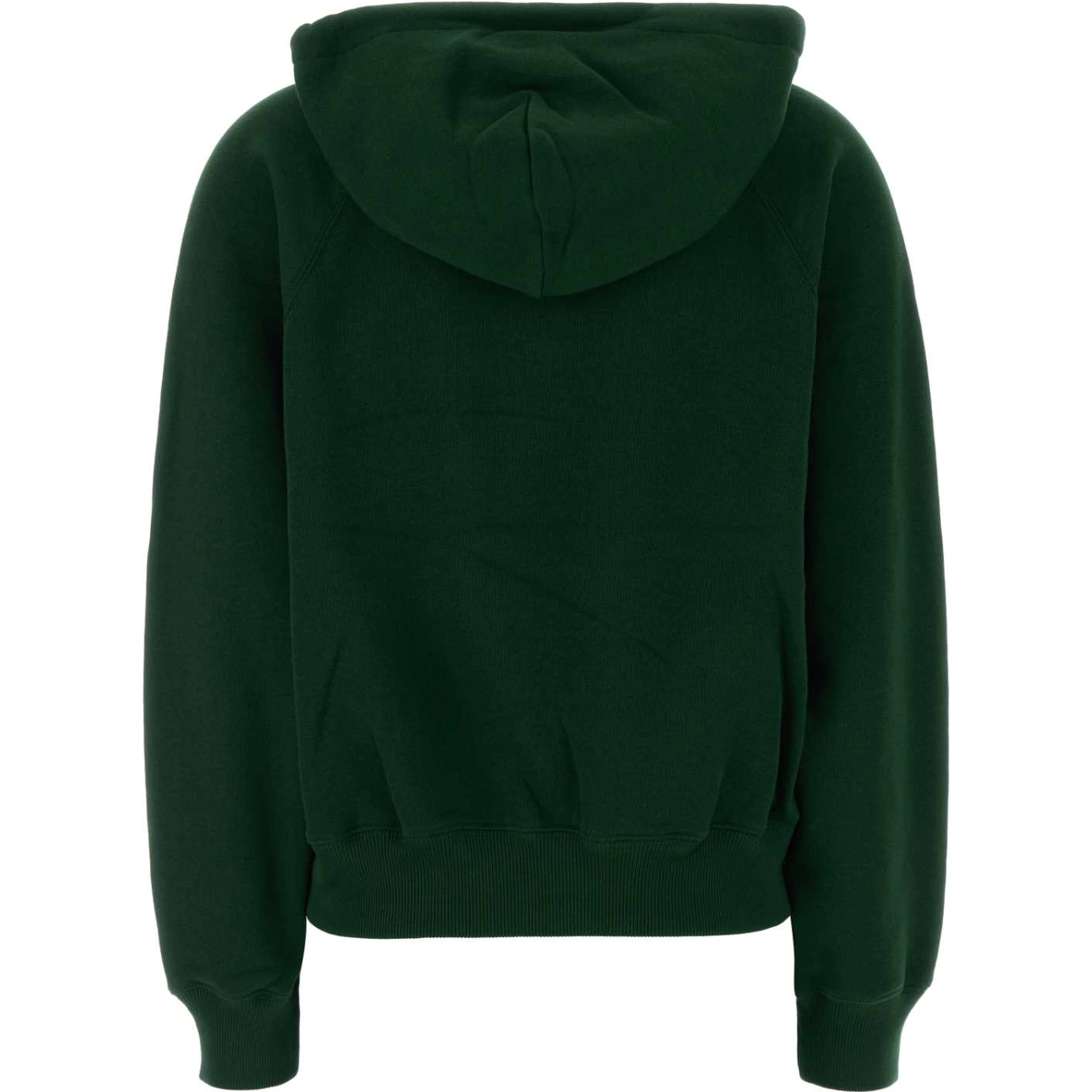 Dark green cotton blend sweatshirt