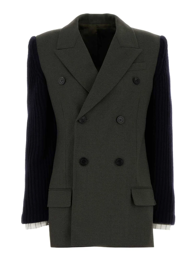 DOUBLE BREASTED TAILORING JACKET WITH RI