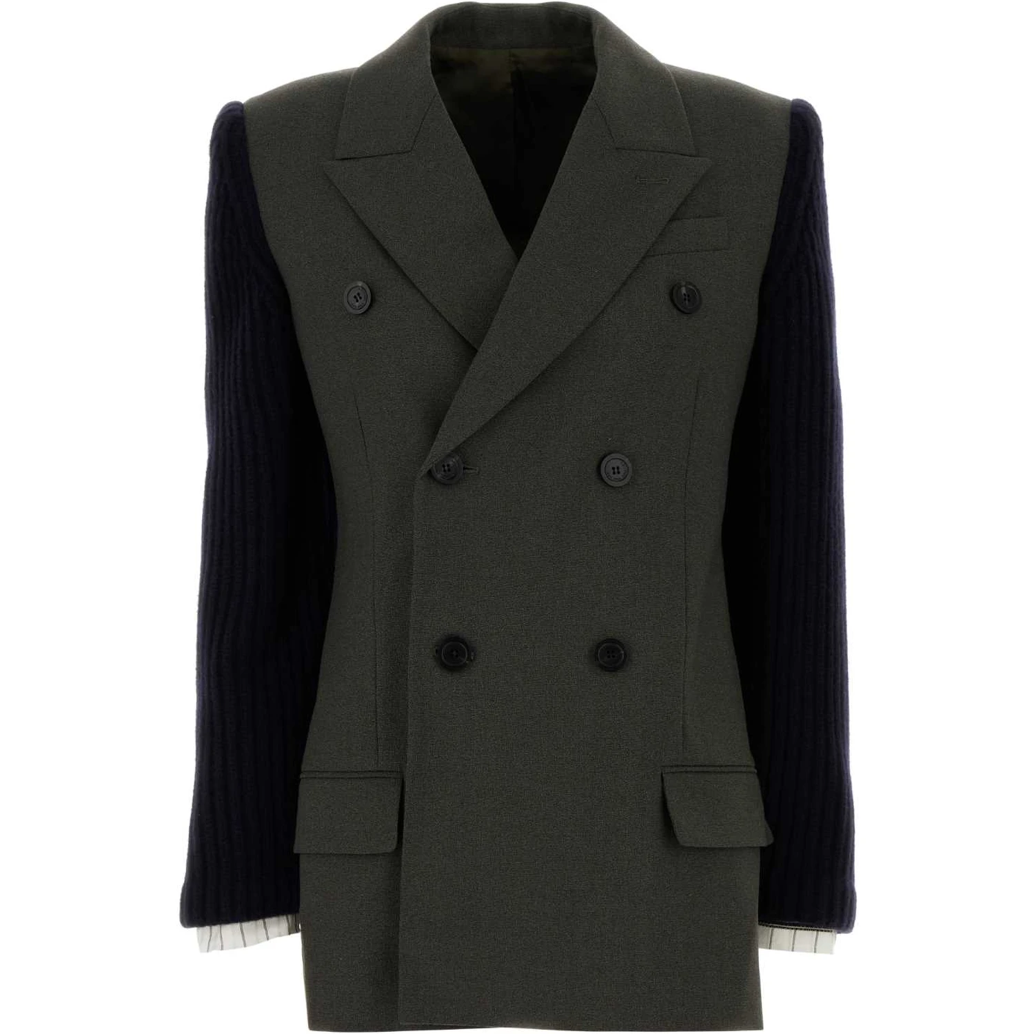 DOUBLE BREASTED TAILORING JACKET WITH RI