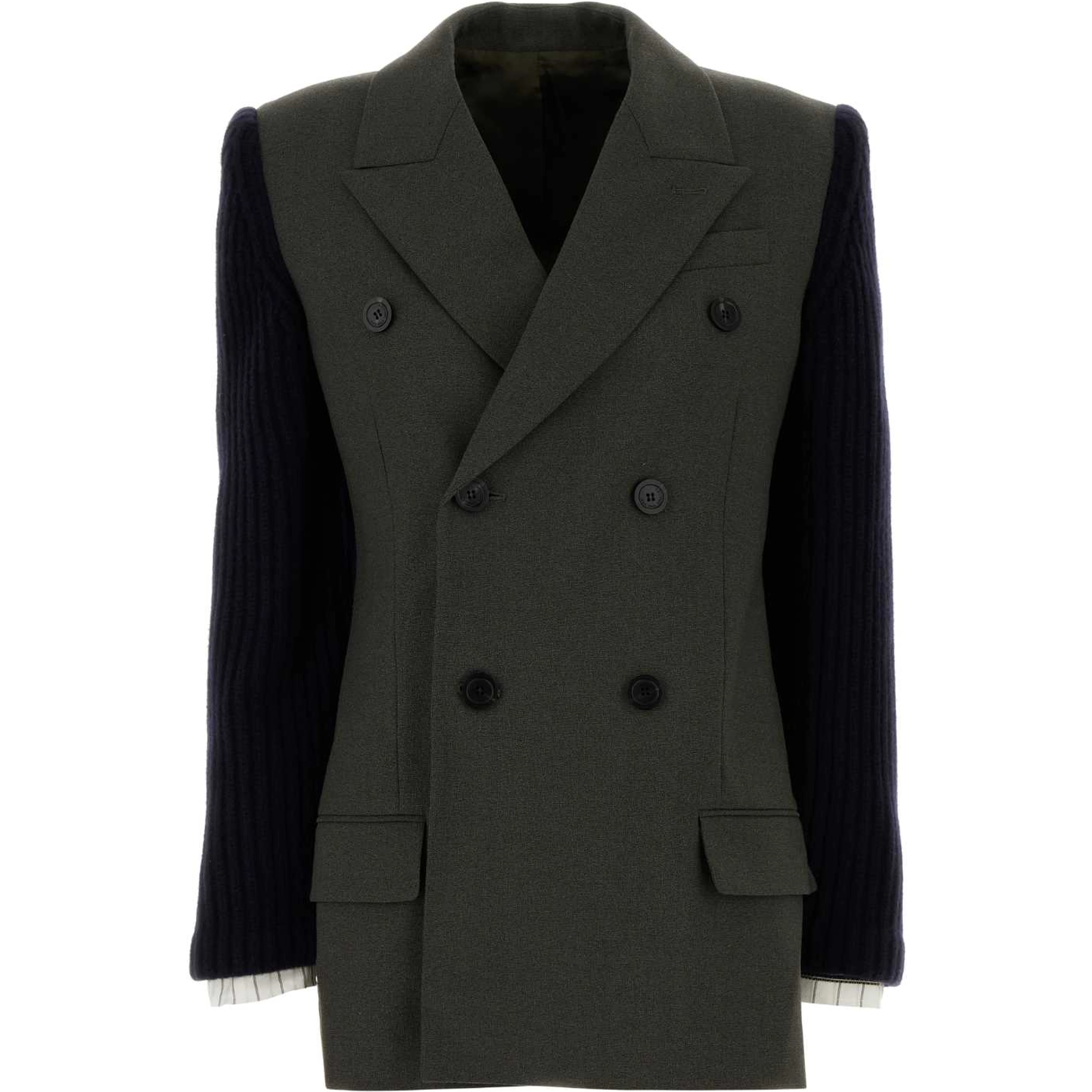 DOUBLE BREASTED TAILORING JACKET WITH RI