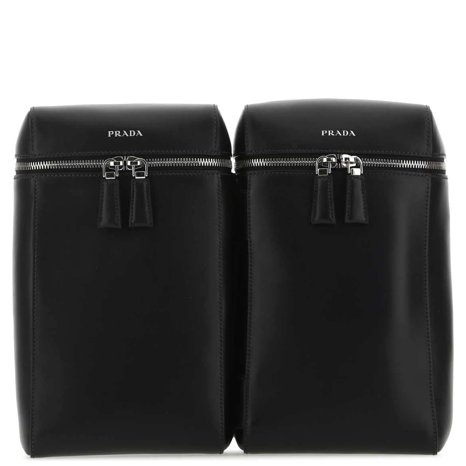 Double leather backpack