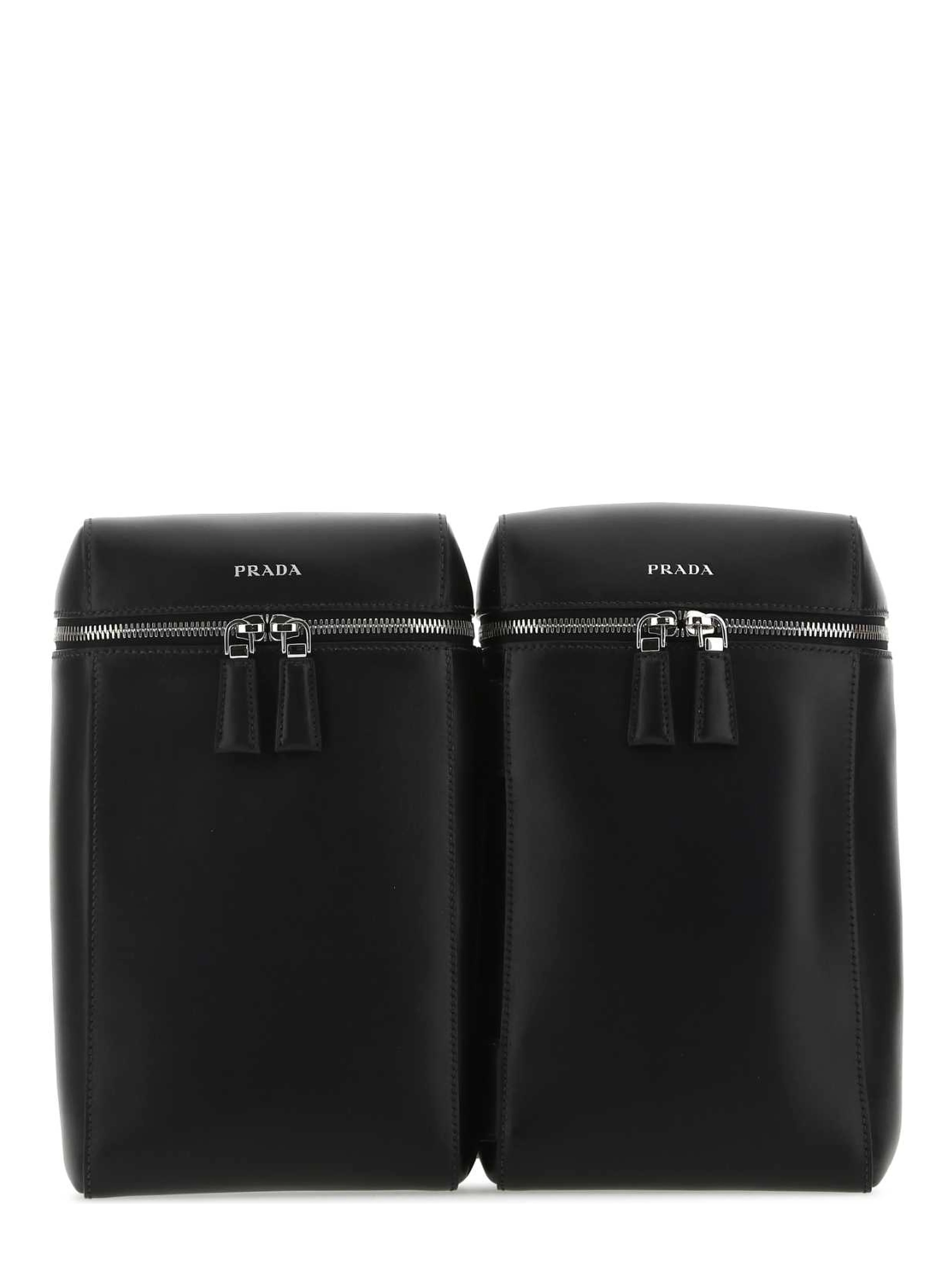 Double leather backpack