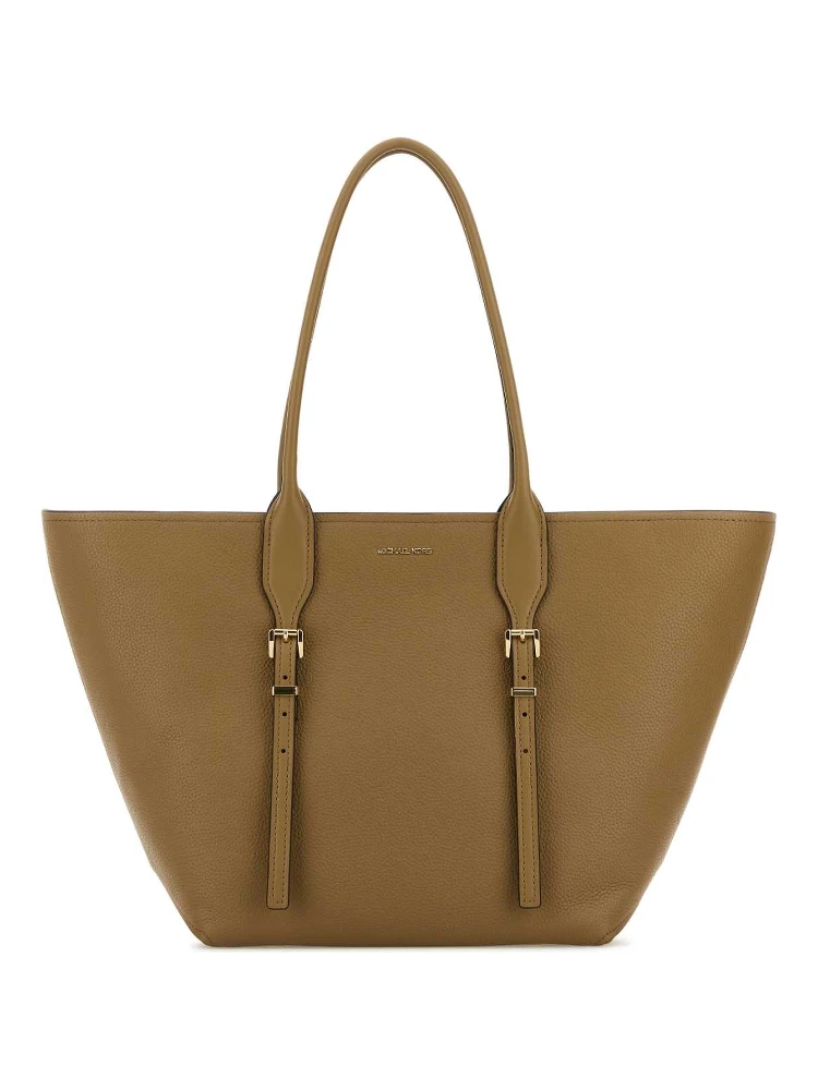 Cappuccino leather Moore shopping bag