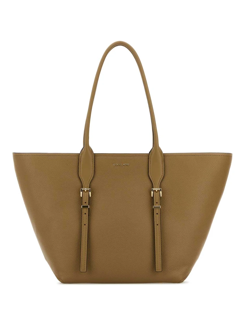 Cappuccino leather Moore shopping bag