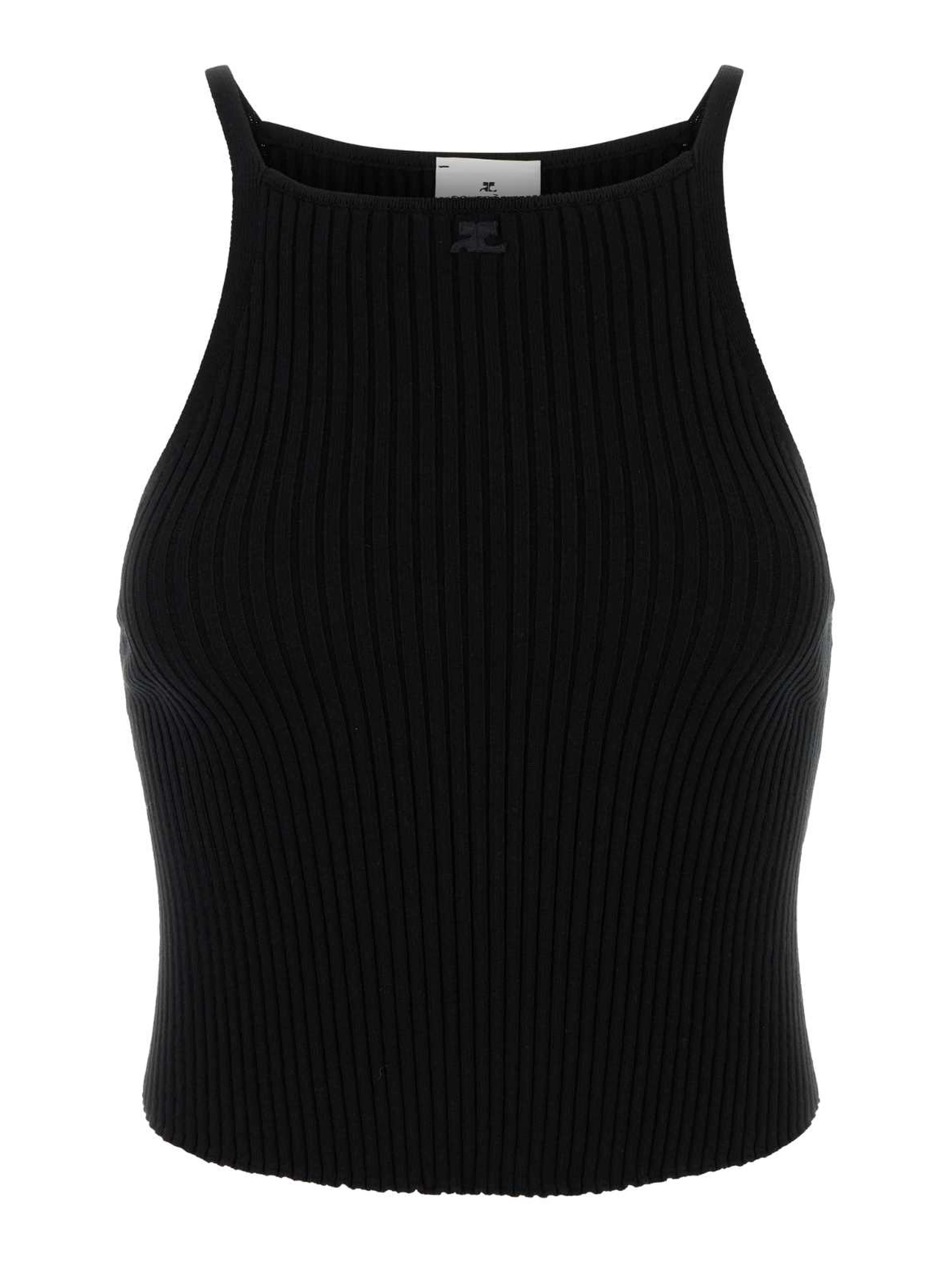 CIRCLE RIB KNIT TOP