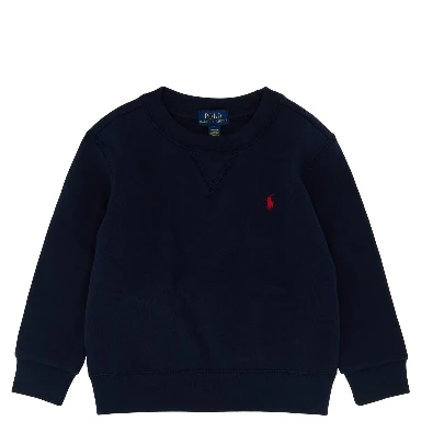 Navy blue cotton-blend fleece sweatshirt