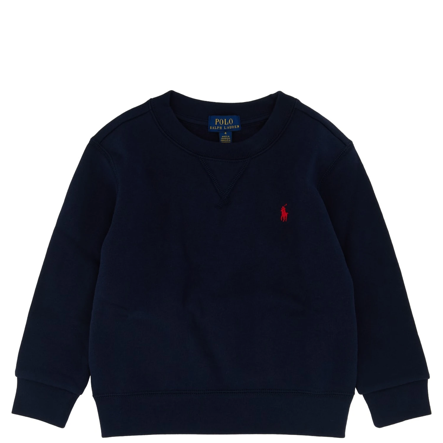 Navy blue cotton-blend fleece sweatshirt