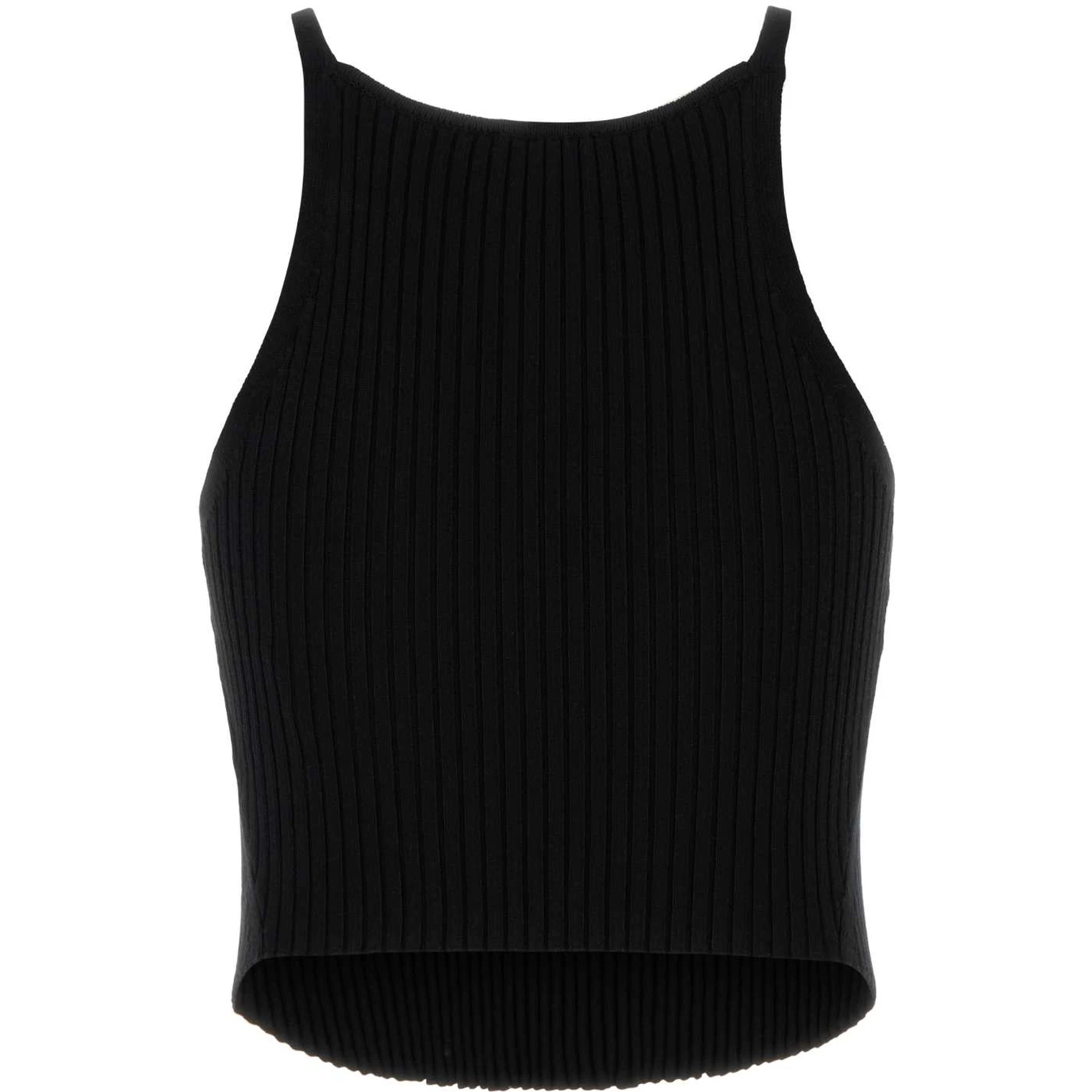 CIRCLE RIB KNIT TOP