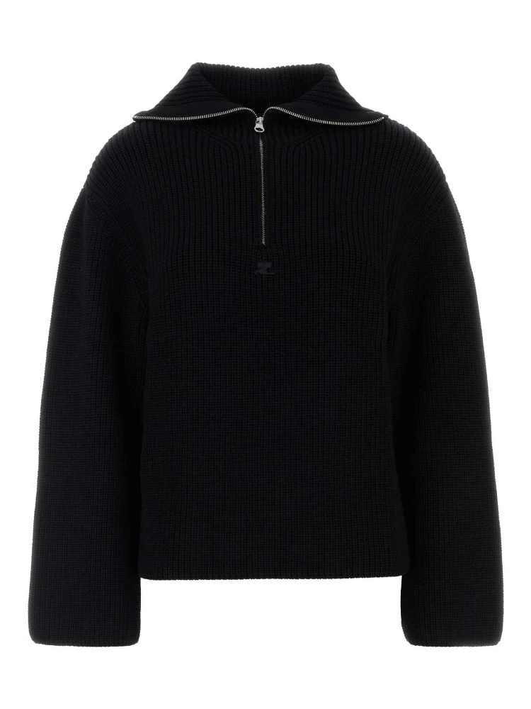 RIBBED WOOL TRUCKER SWEATER