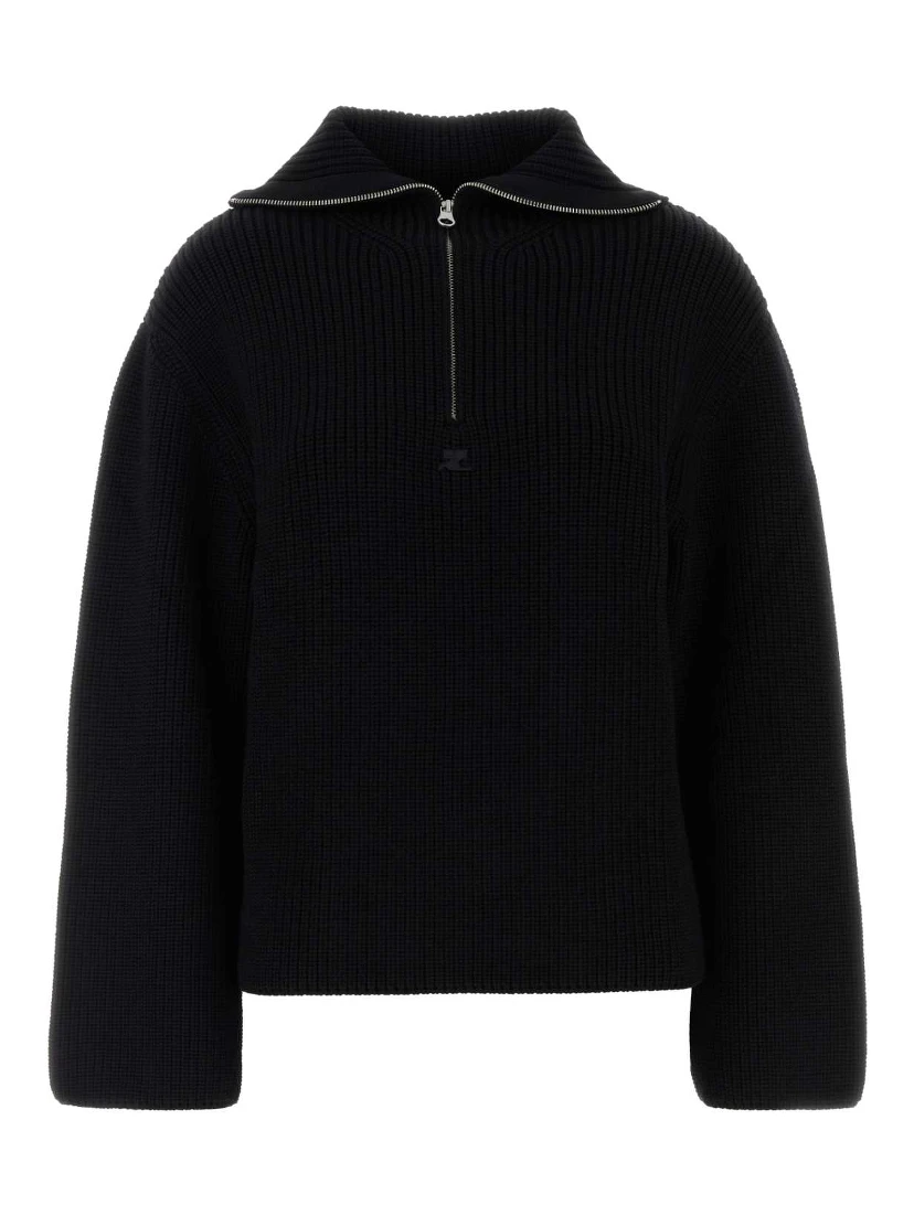 RIBBED WOOL TRUCKER SWEATER