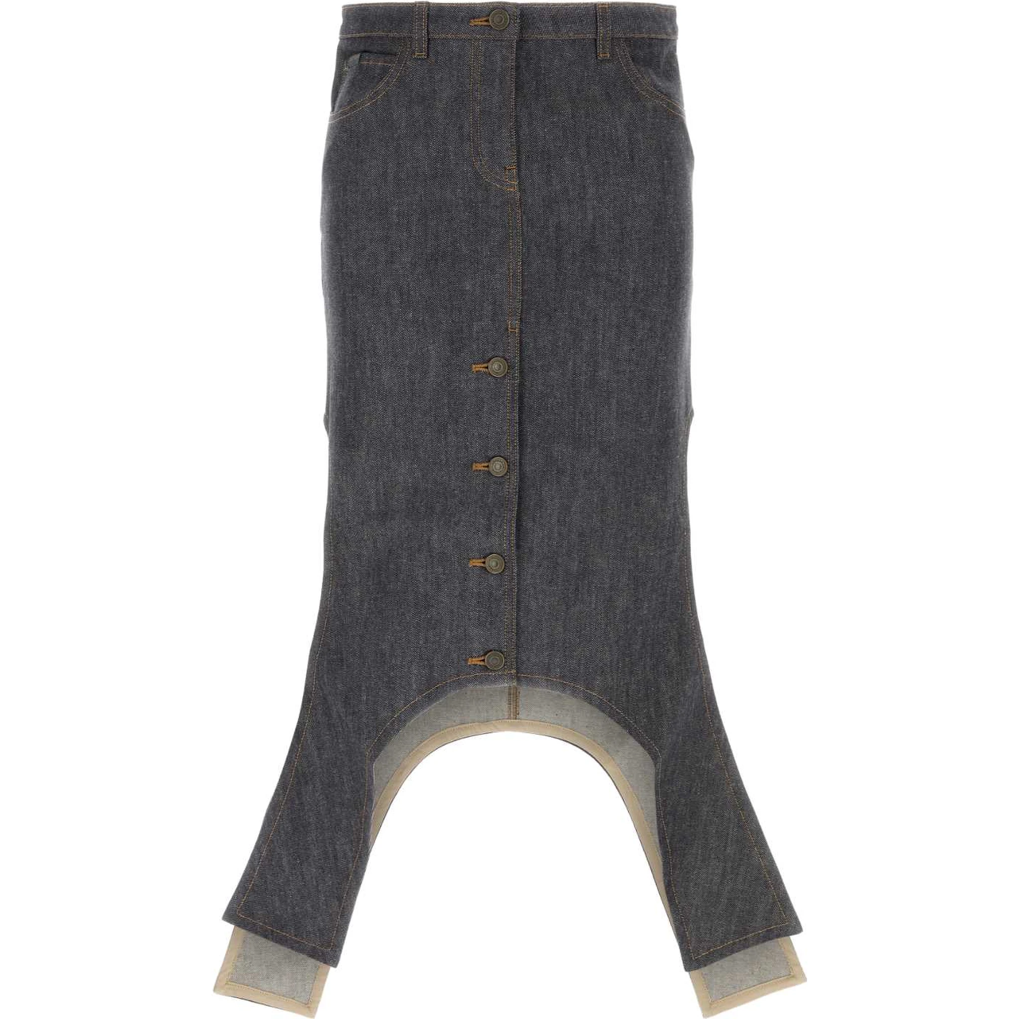 REVERSED DENIM SKIRT