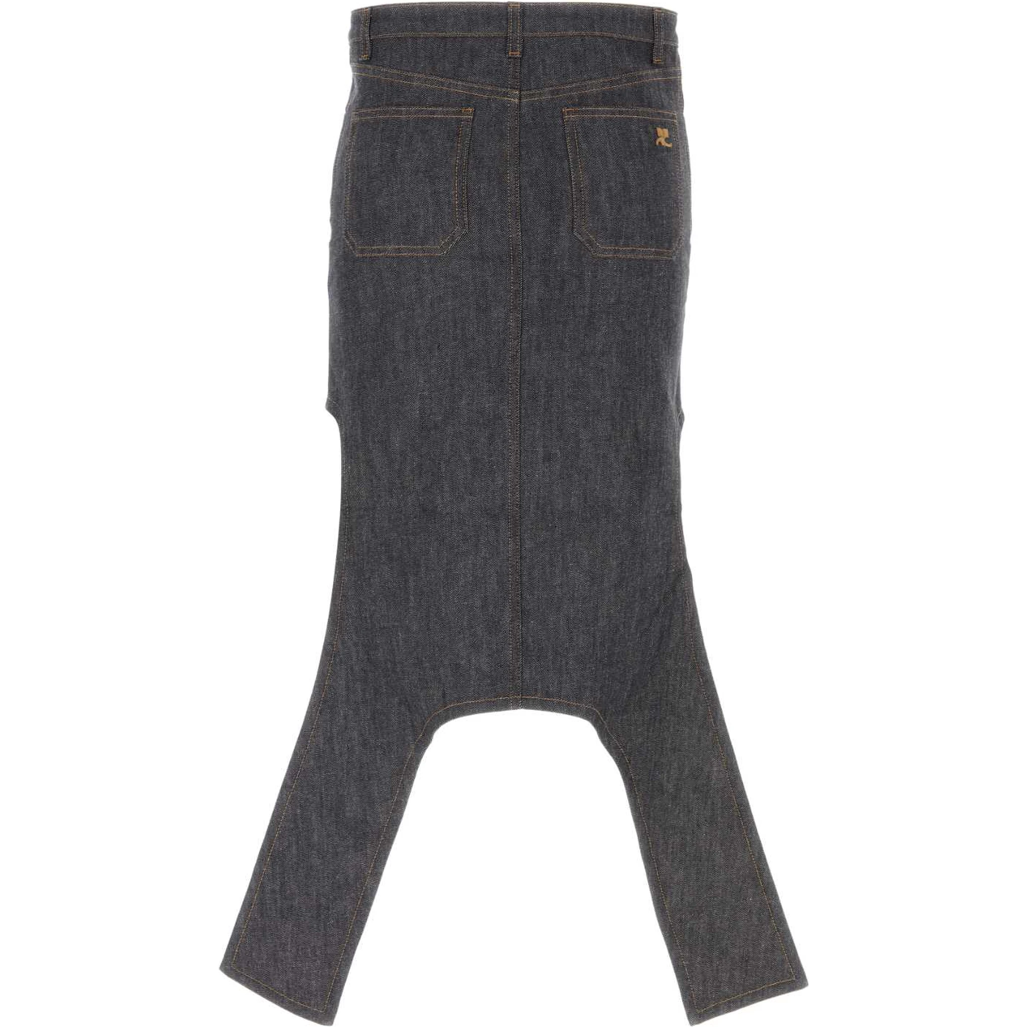 REVERSED DENIM SKIRT