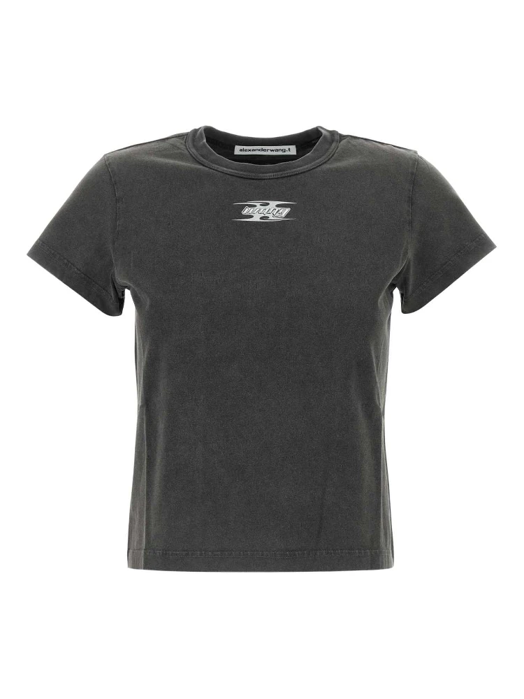 SHRUNKEN TEE WITH BLADE LOGO