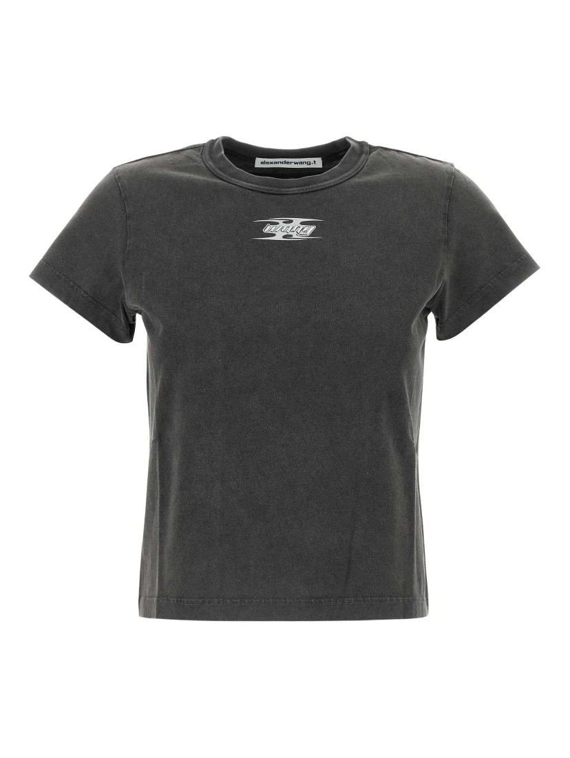 SHRUNKEN TEE WITH BLADE LOGO