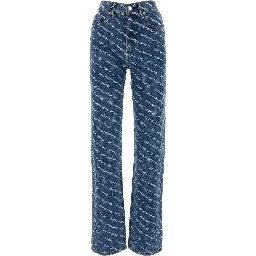 EZ  MID RISE RELAXED LOGO PRINT CLEAR BEAD HOTFIX