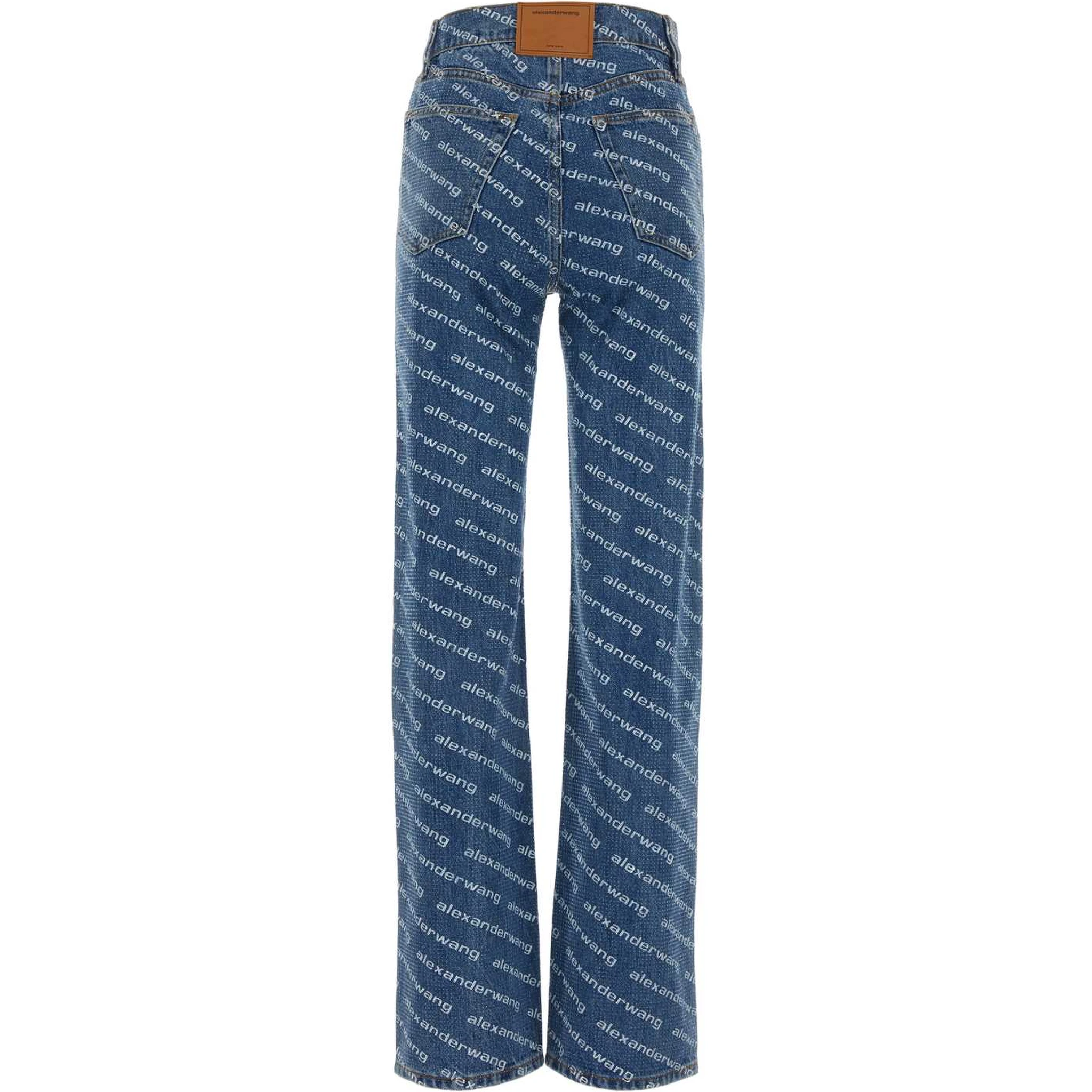 EZ  MID RISE RELAXED LOGO PRINT CLEAR BEAD HOTFIX